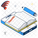 Libro Electronico Educacion E Learning Icon