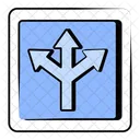 Y Kreuzung Richtung Navigation Symbol