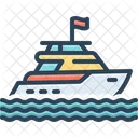 Yacht Sailboat Boat Transport Marine Ship Vessel Travel Ocean Icon