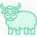 Yaks Duotone Line Icon Icon