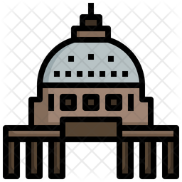 Yamoussoukro Icon - Download in Colored Outline Style