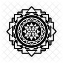 Yantra Hindu Motivo Tatuaje Icono