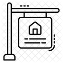 Hanging Board Yard Sign Estate Label Icon