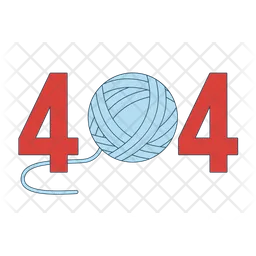 Yarn ball with thread error 404 flash message  Icon