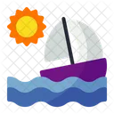 Sea Yatch Sail Boat Icon