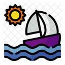 Sea Yatch Sail Boat Icon