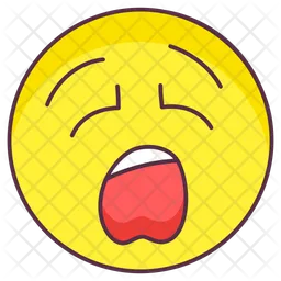 Yawning Emoticon Emoji Icon
