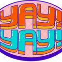 Yay Geometric Text Icon