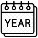 年、カレンダー、時間 アイコン