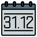 Year End New Eve Holiday Calendar Date Icon