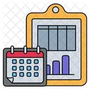 Yearly Report Annual Report Budget Icon