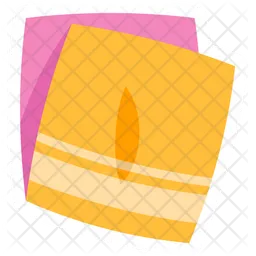 Yellow and Pink Towel  Icon