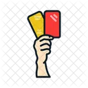 Yellow And Red Card Referee Soccer Icon