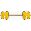 Yellow Barbell  Icon