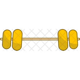 Yellow Barbell  Icon