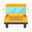 Yellow Bus Front Back To School Icon Decoration Object Icon