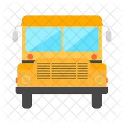Yellow bus front  Icon