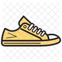 Yellow Cap Toe Sneakers Shoes  Icon