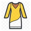 Yellow Dress Woman Female Icon