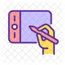 Hand Tablet Graphic Icon