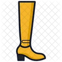 Yellow Knee-High Boot Women's  Shoes  Icon