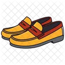 Yellow Leather Loafer Shoes  Icon