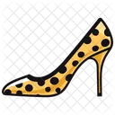 Yellow Leopard Heels Pump Women's Shoes  Icon