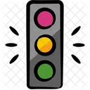 Traffic Light Yellow Caution Icon