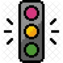 Traffic Light Yellow Caution Icon