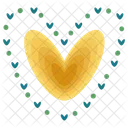 Yellow Love Love Heart Icon