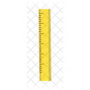 Yellow ruler for school lessons  Icon
