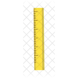 Yellow ruler for school lessons  Icon