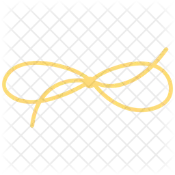 Yellow simple twist bow  Icon