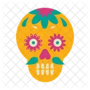 Yellow Skull Nature Plant Icon