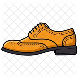 Yellow Wingtip Brogue Oxford Shoes  Icon