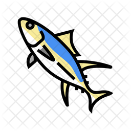 Yellowfin Icon - Download In Colored Outline Style