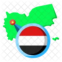 Yemen Asia Map Icon