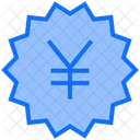 Yen Abzeichen Verkaufsabzeichen Yen Symbol