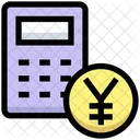 Yen Badget Calculator Coin Icon
