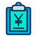 Yen Clipboard List Icon