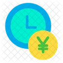 Clock Time Yen Icon