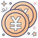 Yen Coins Chinese Coins Chinese Currency Icon