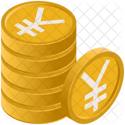 Yen Coins  Icon