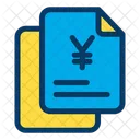 Yen Finance Document Papers Icon