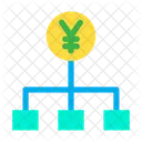 Diagramma Di Flusso Yen Grafico Dei Soldi Icon