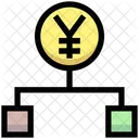 Yen Hierarchy Structure Connection Icon