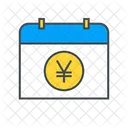 Yen Calendar Date Icon