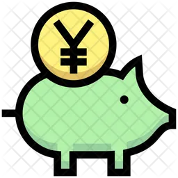 Yen Piggy Bank  Icon