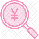 Yen Recherche Devise Icône