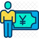 Yenes Ganancias Efectivo Icono